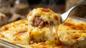 Pastel de puré de patata con longaniza